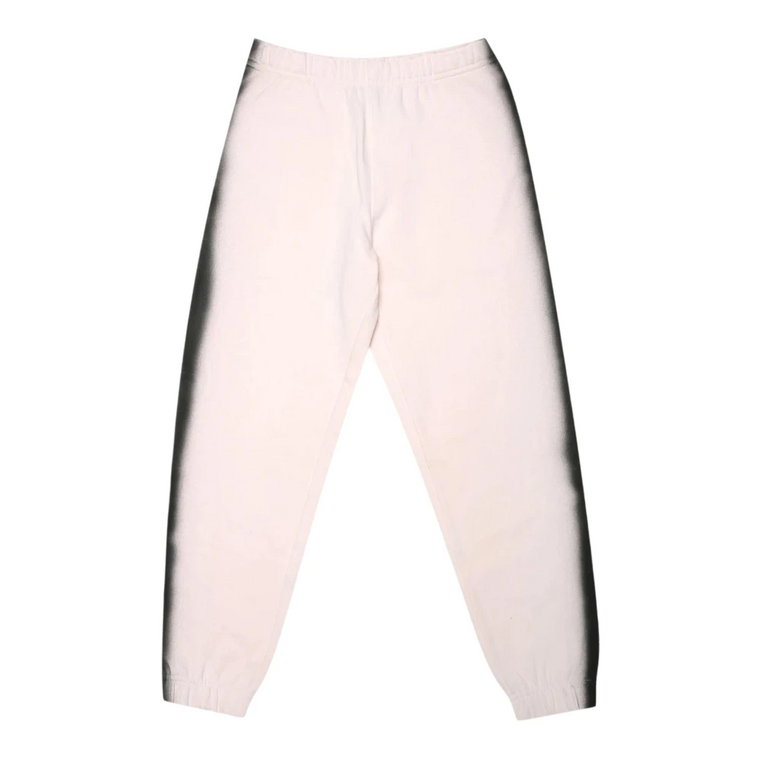Eleganckie różowe spodnie dresowe z kontrastowym efektem sprayu Marni