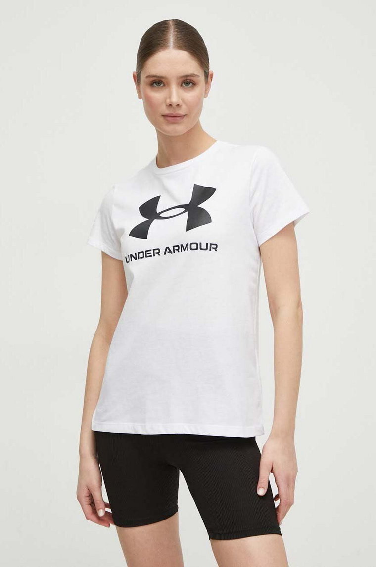 Under Armour t-shirt damski kolor biały