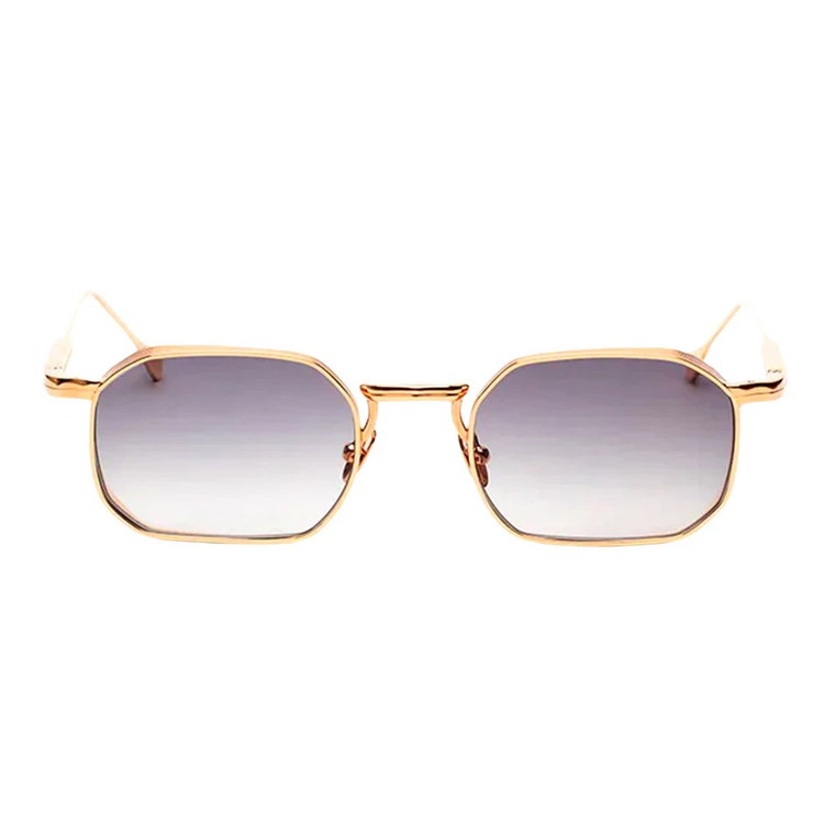 Okulary przeciwsłoneczne w kształcie prostokąta w kolorze różowego złota John Dalia