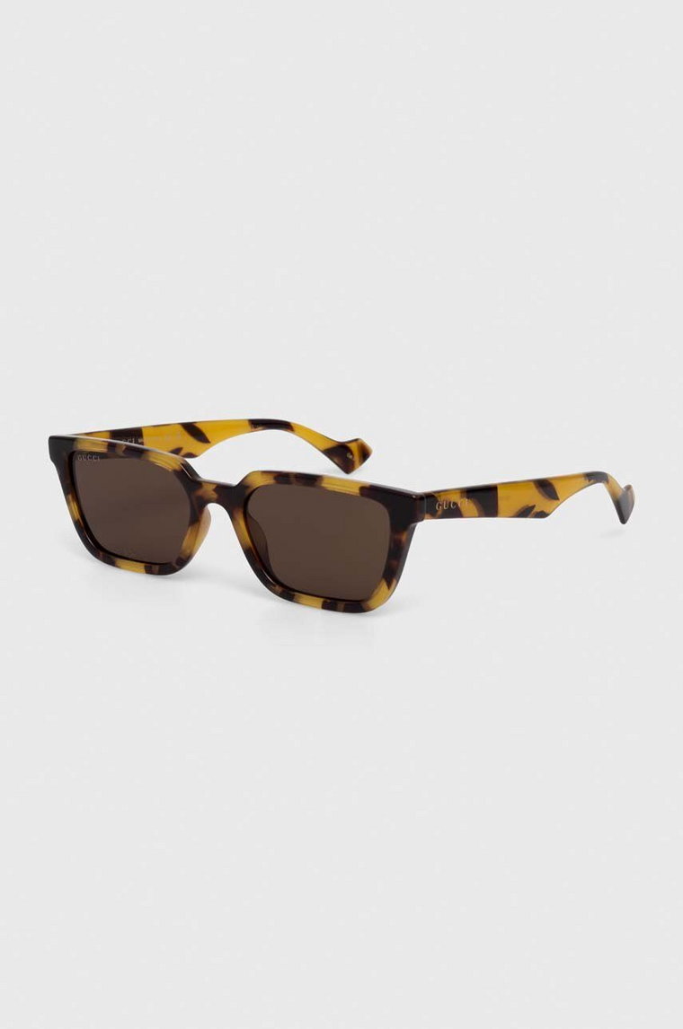 Gucci okulary przeciwsłoneczne męskie kolor żółty