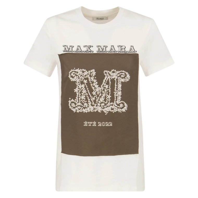 MAX M T-Shirt, Stylowa i Wygodna Bawełniana Koszulka Max Mara