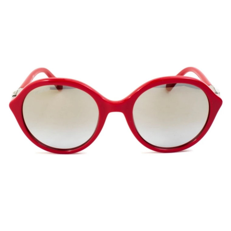 Czerwono-brązowe okulary przeciwsłoneczne damskie Swarovski