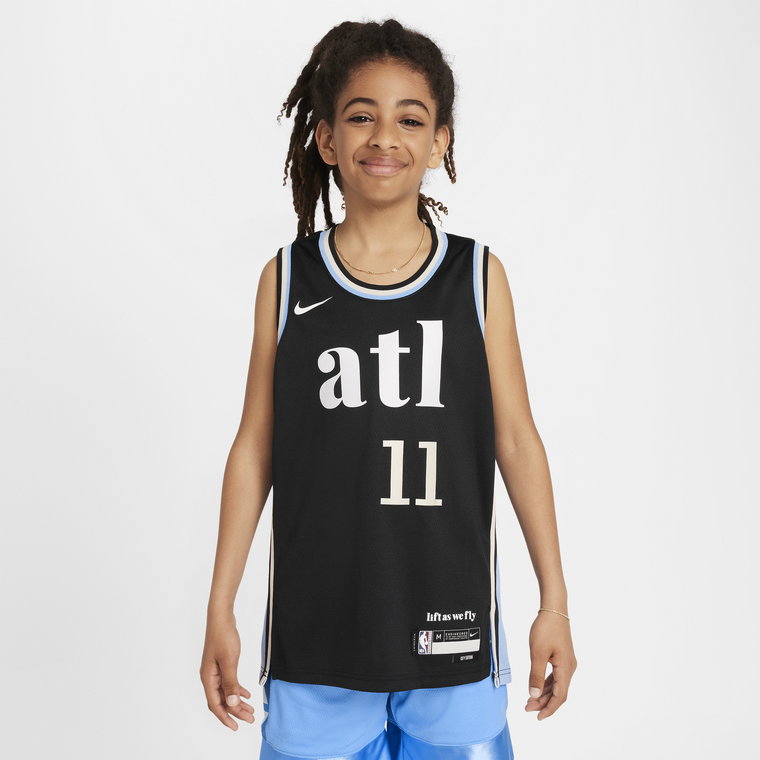 Koszulka dla dużych dzieci Nike Dri-FIT NBA Swingman Trae Young Atlanta Hawks City Edition 2023/24 - Czerń