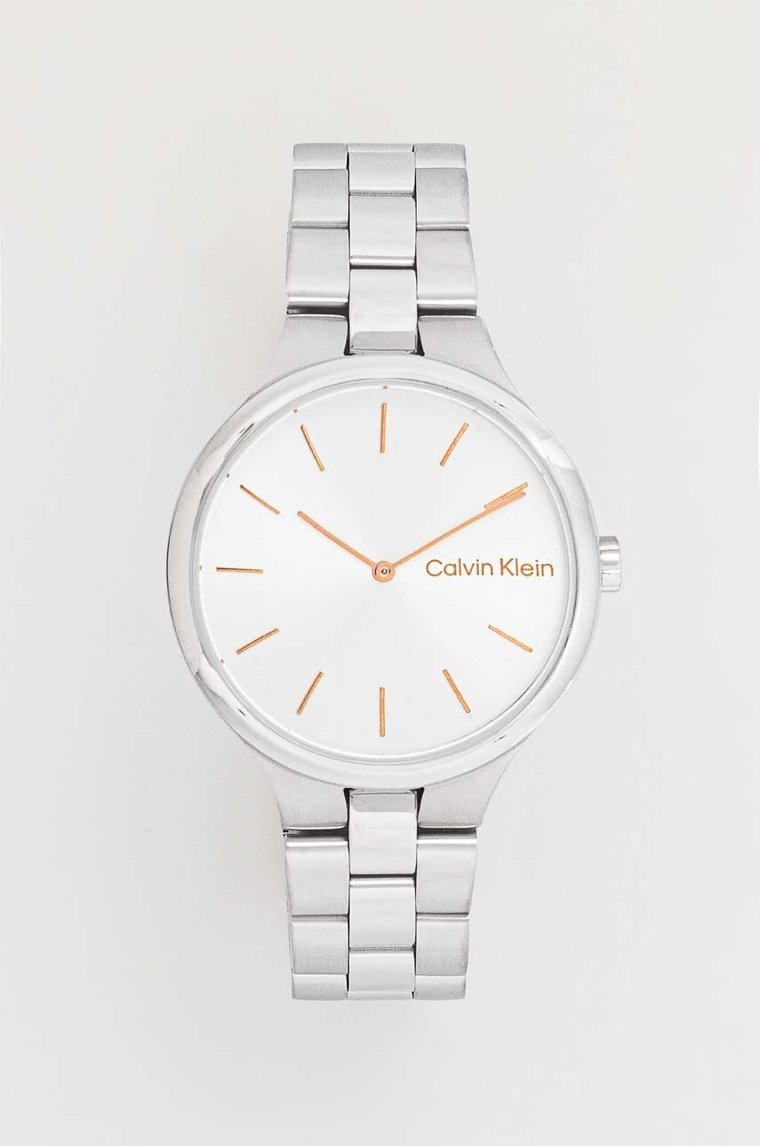 Calvin Klein zegarek damski kolor srebrny 25200128