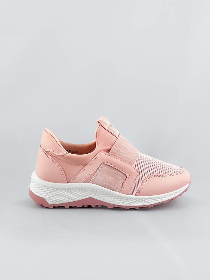Wsuwane buty damskie z gumką różowe (c1003)