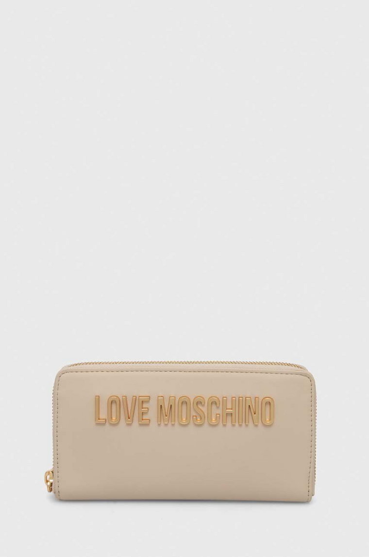 Love Moschino portfel damski kolor beżowy