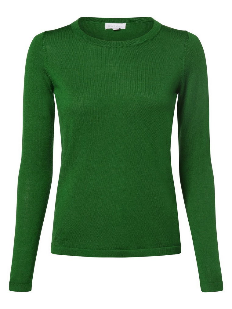 brookshire - Damski sweter z wełny merino, zielony