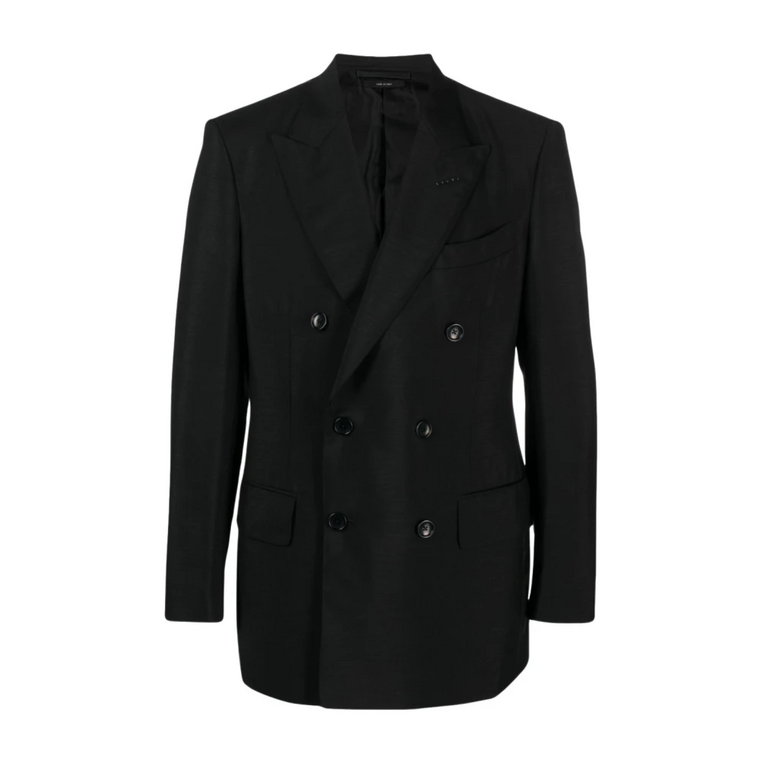 Czarny Lana Nero Blazer - Ulepsz swoją formalną garderobę Tom Ford