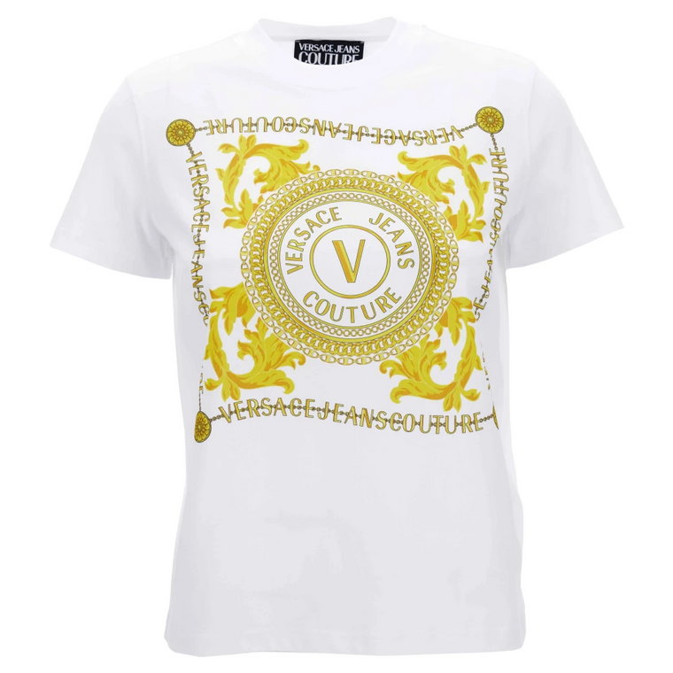 Biała Koszulka i Polo Kolekcja Versace Jeans Couture