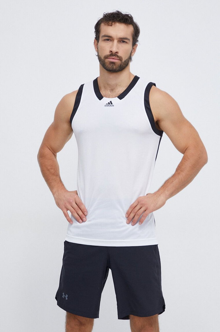 adidas Performance t-shirt treningowy Icon Squad kolor biały HF6714
