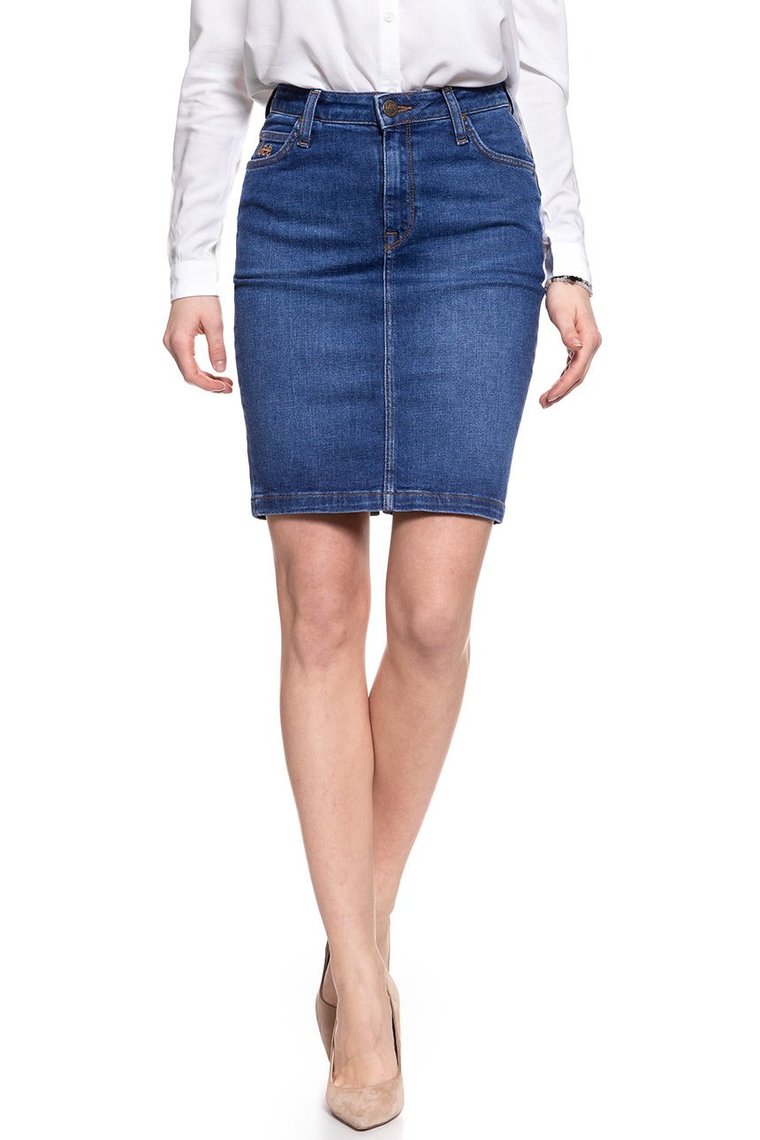 SPÓDNICA JEANSOWA LEE HIGH WAIST SKIRT TRUE BLUE L38QROPB