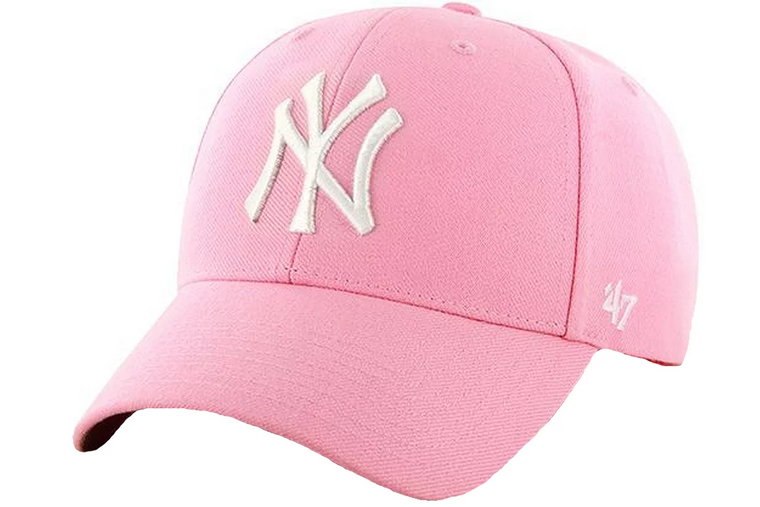 47 Brand New York Yankees MVP Cap B-MVPSP17WBP-RS, Damskie, Różowe, czapki z daszkiem, akryl, rozmiar: One size