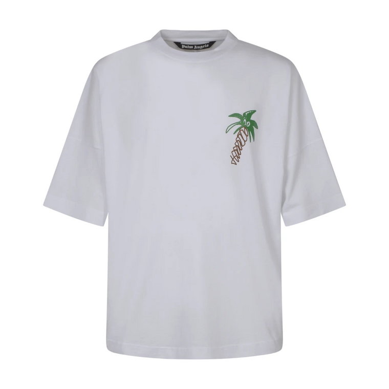 Białe Sketchy Over Tee Koszulki Palm Angels