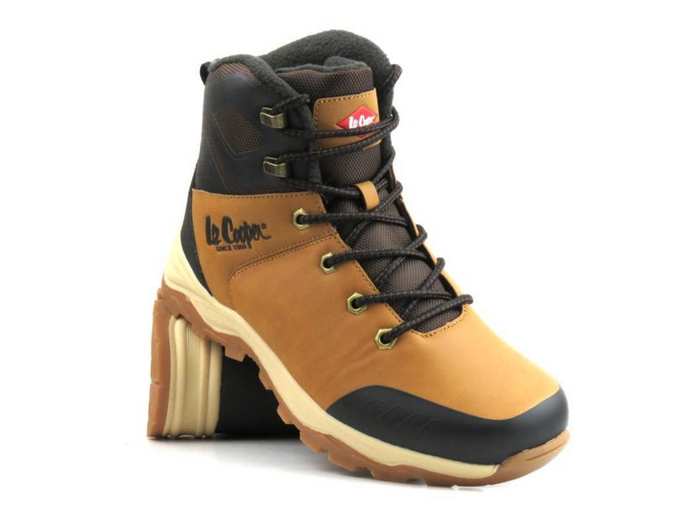 Wysokie trekkingi męskie zimowe - LEE COOPER LCJ-23-01-2046M, brązowe