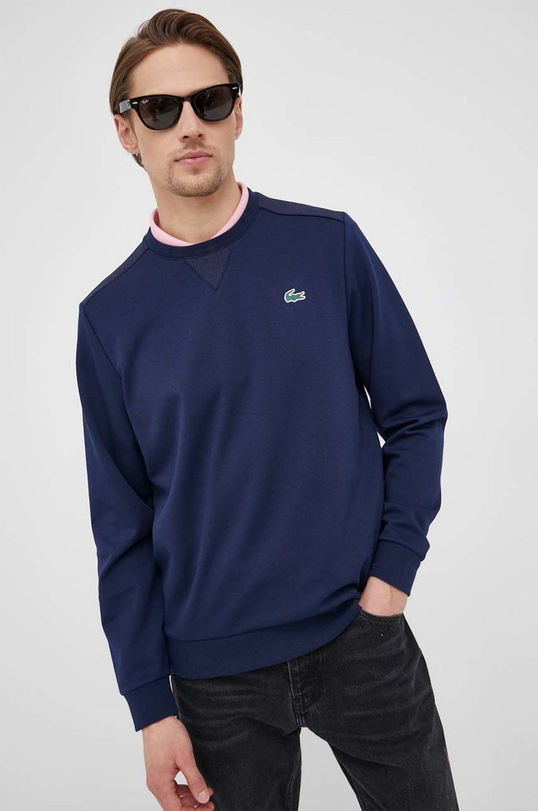 Lacoste bluza SH9604 męska kolor granatowy gładka