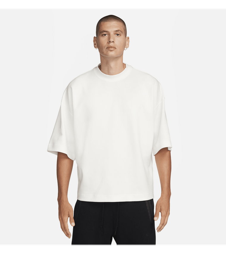 Męska bluza dresowa z krótkim rękawem o kroju oversize Nike Sportswear Tech Fleece Reimagined - Czerń