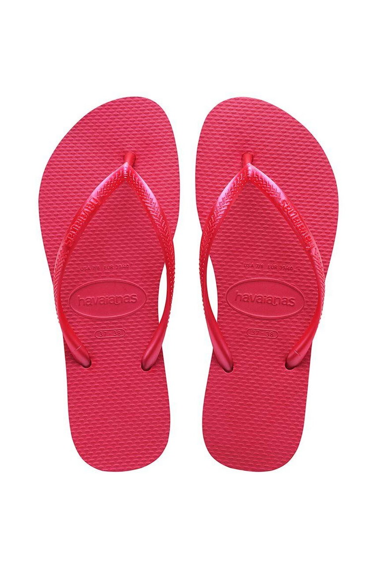 Havaianas japonki SLIM damskie kolor różowy na płaskim obcasie 4000030.5241