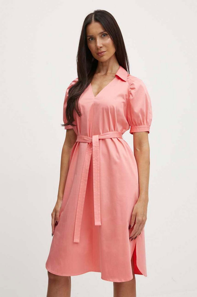 BOSS sukienka kolor fioletowy mini rozkloszowana 50515778