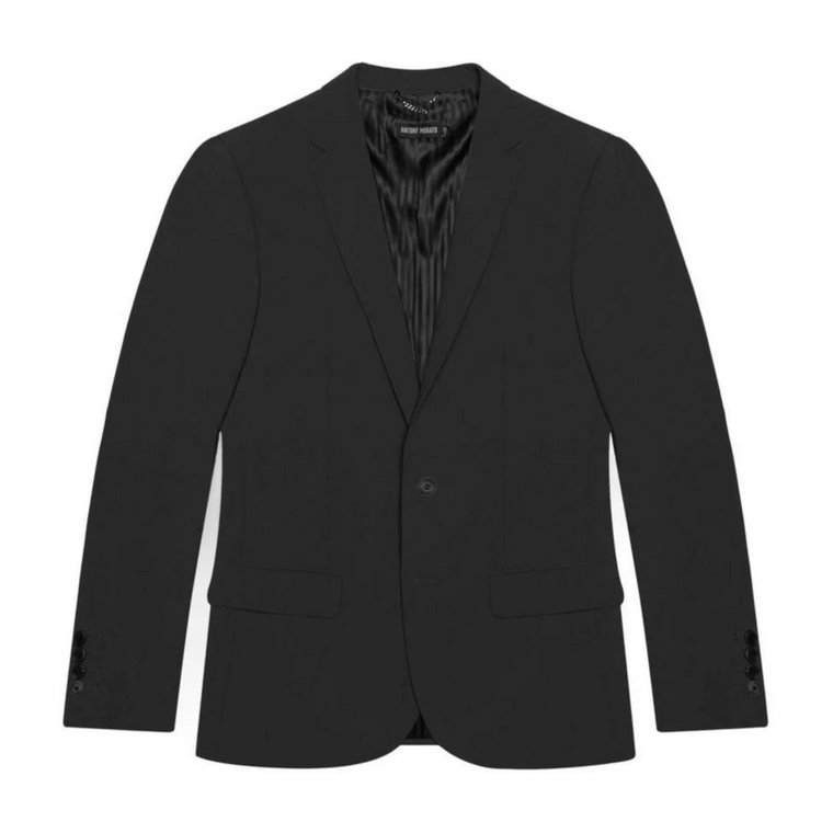Czarny Button-Front Lapel Blazer Antony Morato