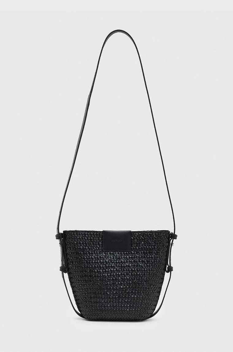 AllSaints torebka EBRO STRAW CROSSBODY kolor czarny WB580Y