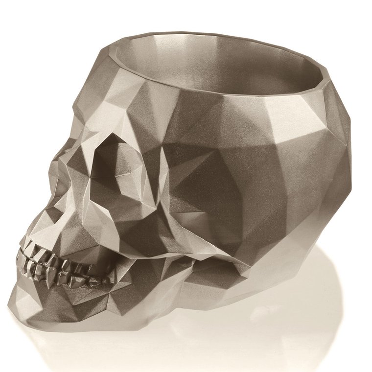 Donica Skull Low-Poly Brass Poli  11 Cm