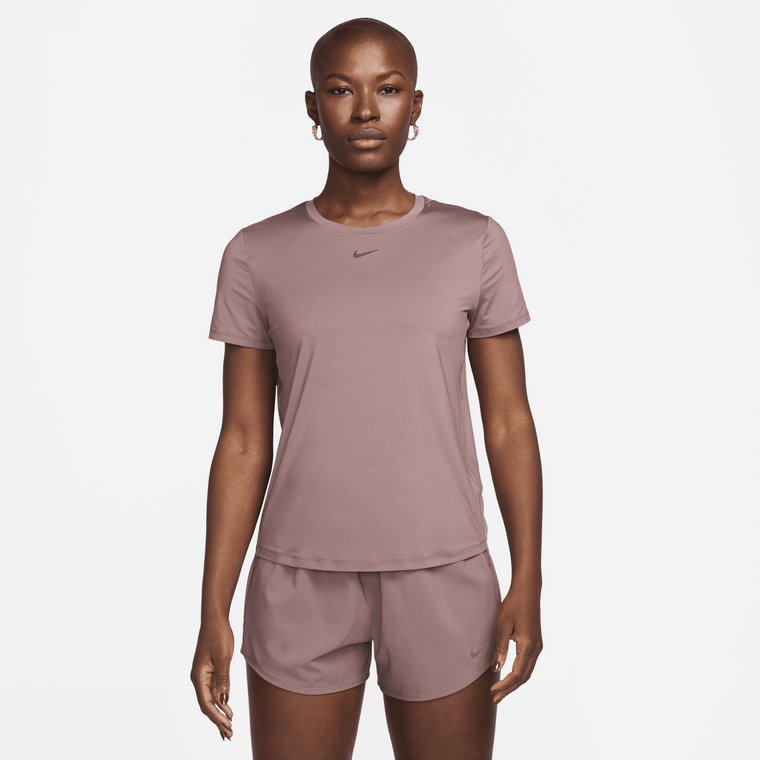 Damska koszulka z krótkim rękawem Dri-FIT Nike One Classic - Różowy