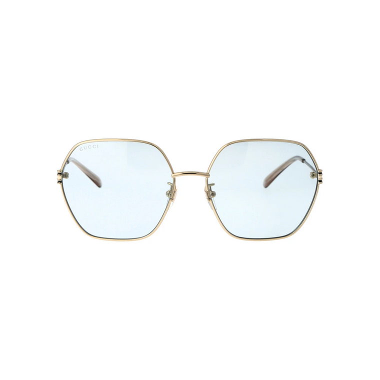 Złoto/brązowe okulary przeciwsłoneczne Gucci