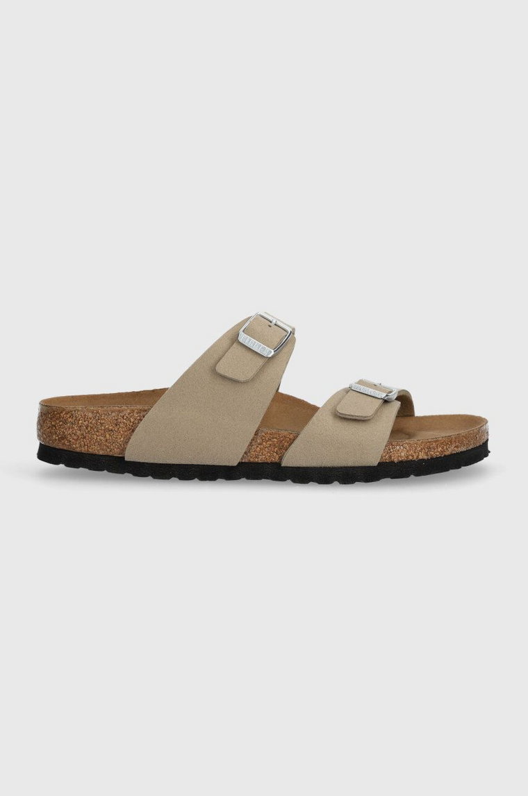 Birkenstock klapki Sydney damskie kolor beżowy 1026700