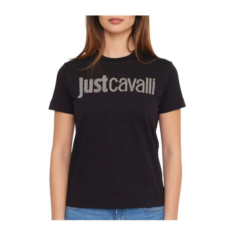 Czarna Koszulka i Polo Kolekcja Just Cavalli