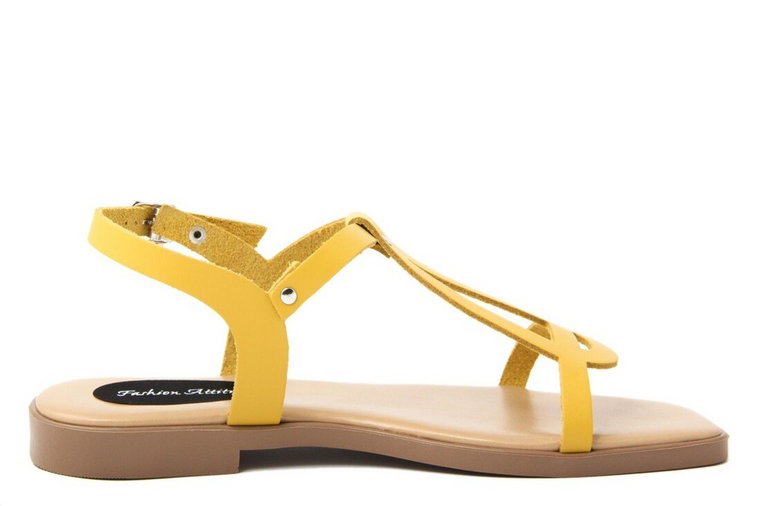 Sandały marki Fashion Attitude model FAME23_23110MQH kolor Zółty. Obuwie damski. Sezon: Wiosna/Lato