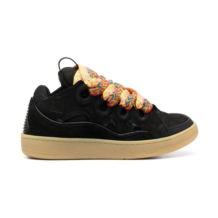 Czarne Curb Low-Top Sneakers Lanvin