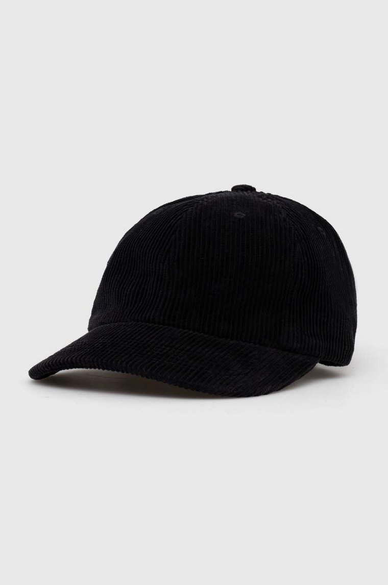 Norse Projects czapka z daszkiem sztruksowa Wide Wale Corduroy Sports Cap kolor czarny gładka N80-0131-9999