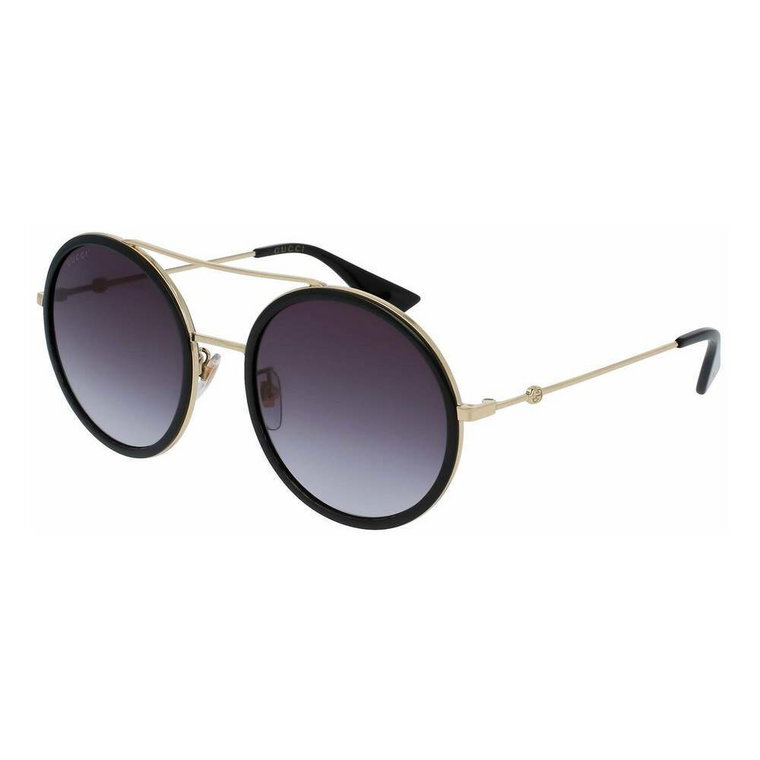 Stylowe okulary przeciwsłoneczne z szarymi soczewkami Gucci