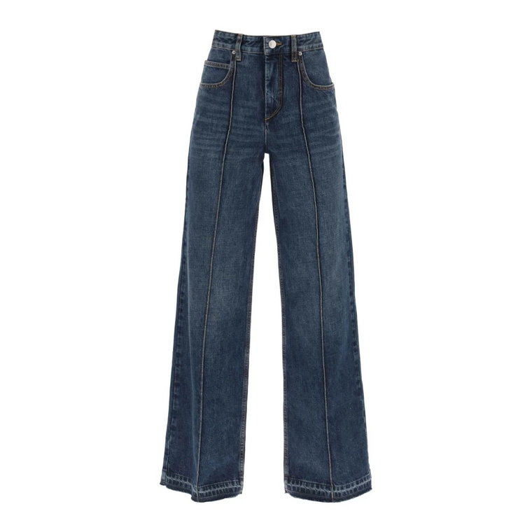 Vintage Flared Jeans z Przeszyciem na Fałdzie Isabel Marant