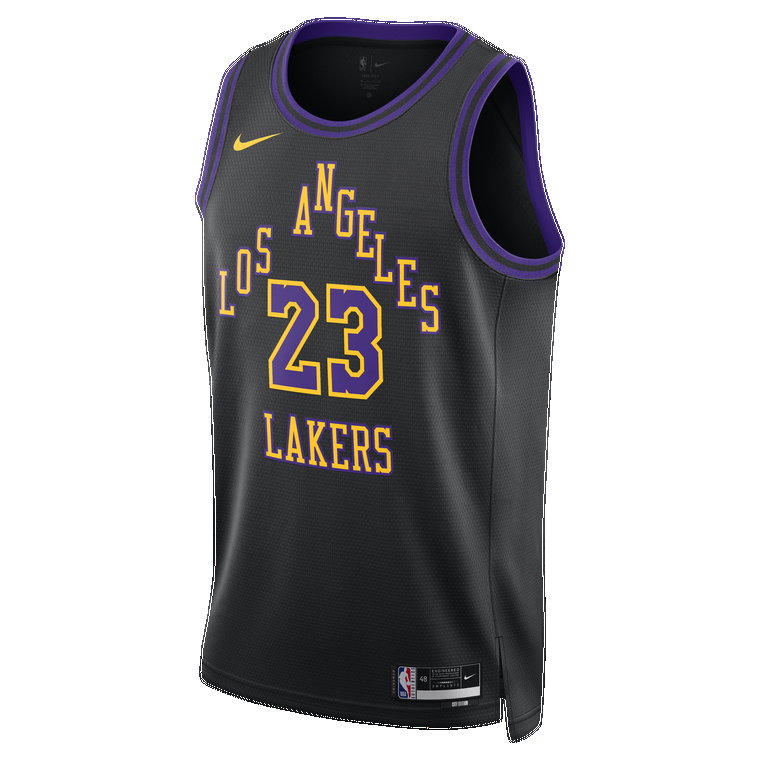 Koszulka męska Nike Dri-FIT NBA Swingman Lebron James Los Angeles Lakers City Edition 2023/24 - Czerń