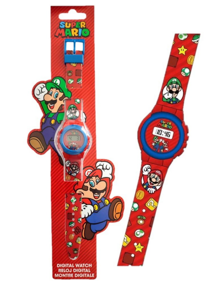 Zegarek na rękę cyfrowy dziecięcy Super Mario