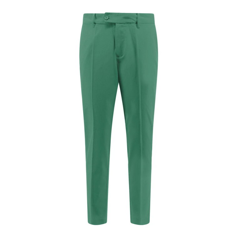 Zielone Spodnie z Zamkiem i Guzikami J.Lindeberg