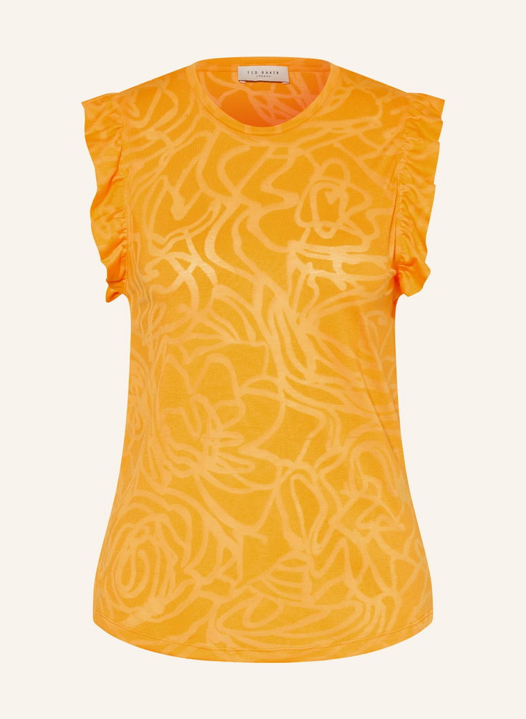 Ted Baker Top Iilaa Z Falbanką orange