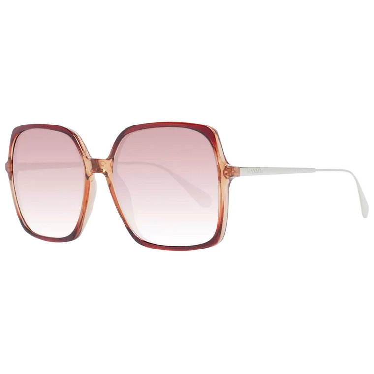 Brązowe okulary przeciwsłoneczne w kształcie kwadratu z gradientowymi soczewkami Max & Co