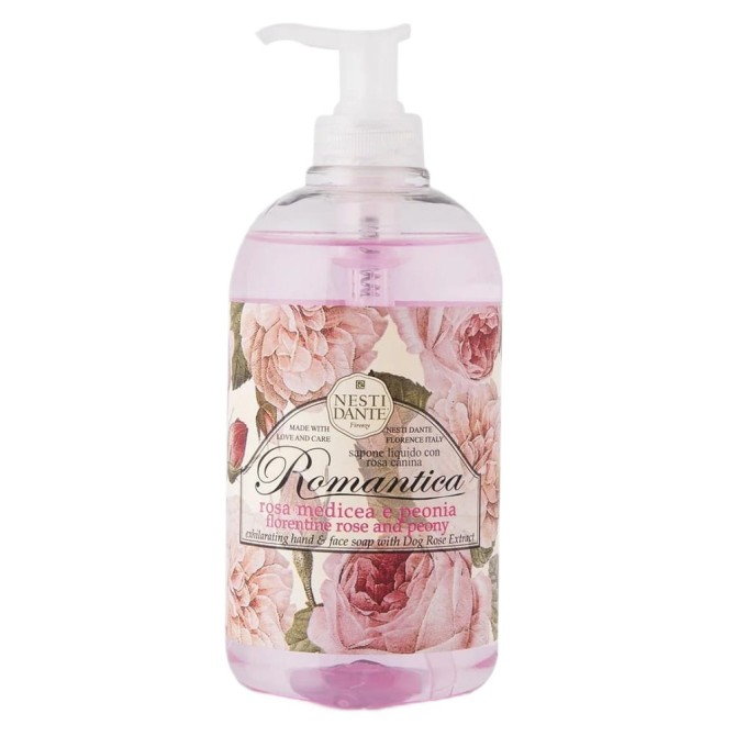 Nesti Dante Romantica orzeźwiające mydło w płynie Rose &amp; Peony 500ml