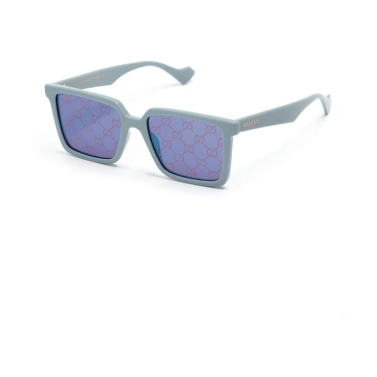 Niebieskie Okulary przeciwsłoneczne z Akcesoriami Gucci