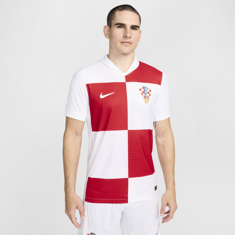 Męska koszulka piłkarska z krótkim rękawem Authentic Nike Dri-FIT ADV Chorwacja Match 2024/25 (wersja domowa) - Biel