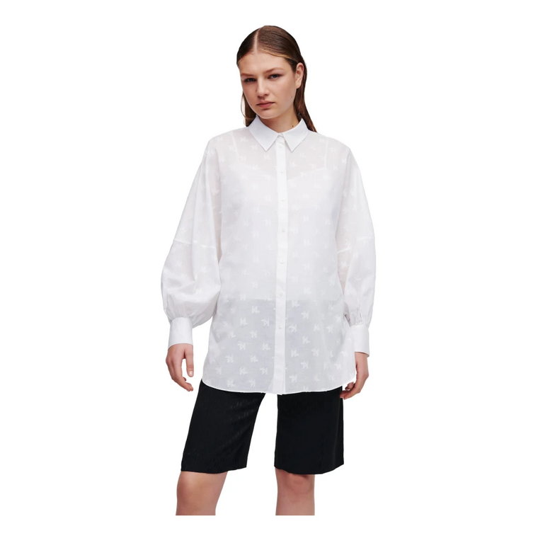 Blouse Monogram Cotton Shirt Karl Lagerfeld