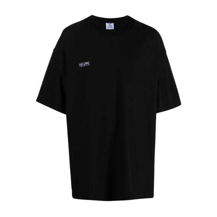 Czarna koszulka z logo Inside Out dla mężczyzn Vetements