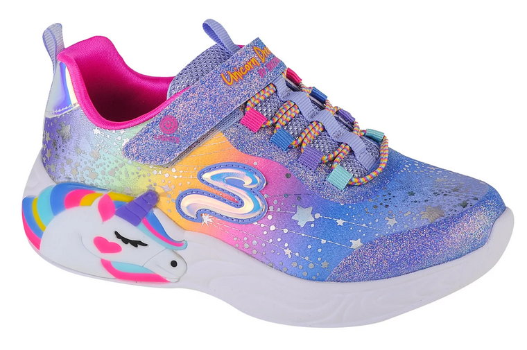 Skechers S-Lights Unicorn Dreams 302311L-BLMT, Dla dziewczynki, Niebieskie, buty sneakers, tkanina, rozmiar: 34