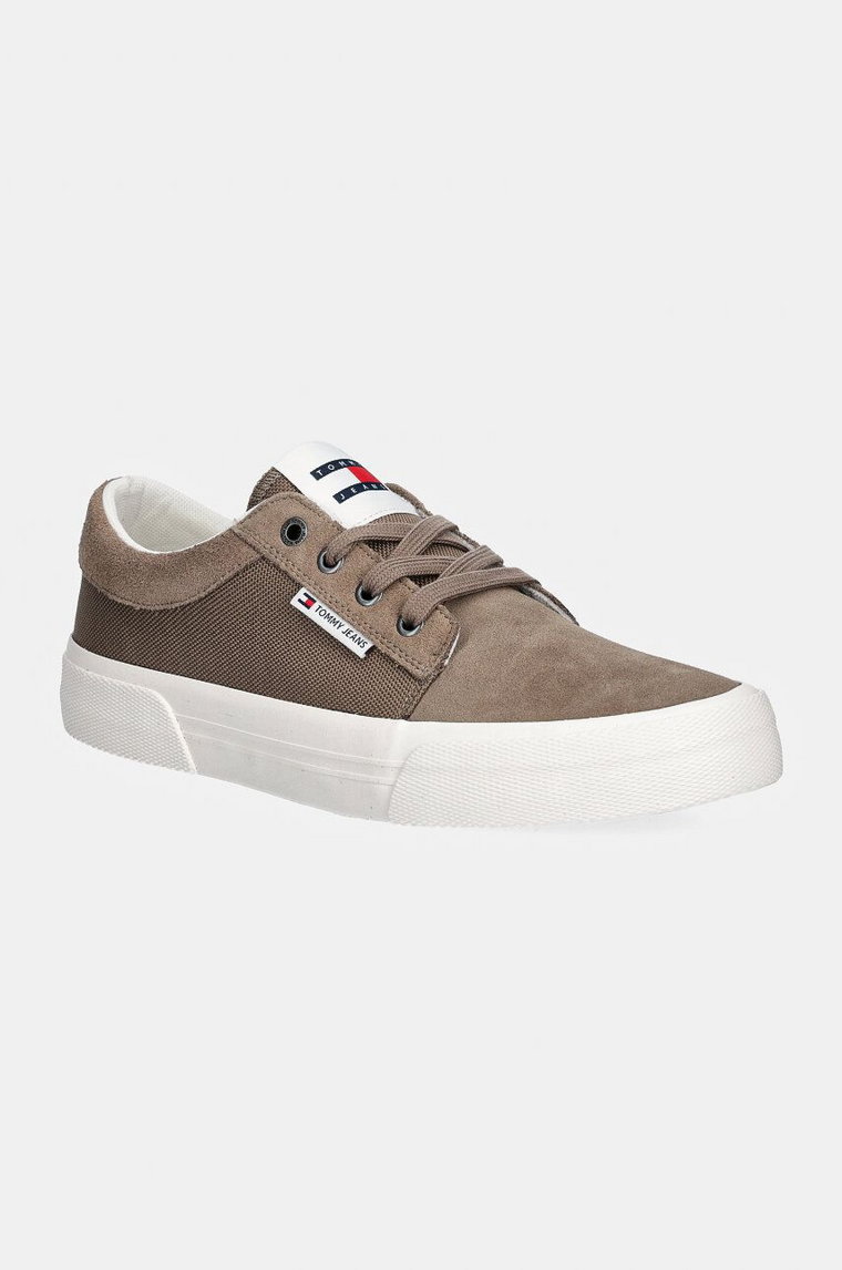 Tommy Jeans tenisówki TJM VULC. SKATER MIX MATERIAL męskie kolor beżowy EM0EM01456