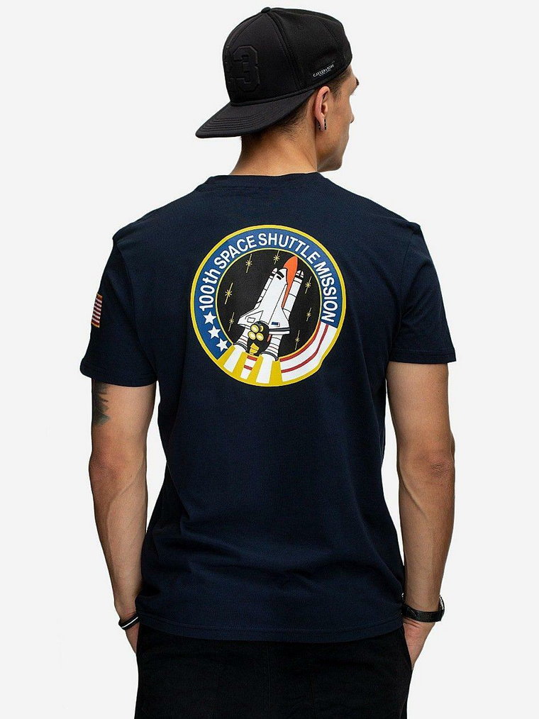 Koszulka Z Krótkim Rękawem Alpha Industries Space Shuttle Granatowa