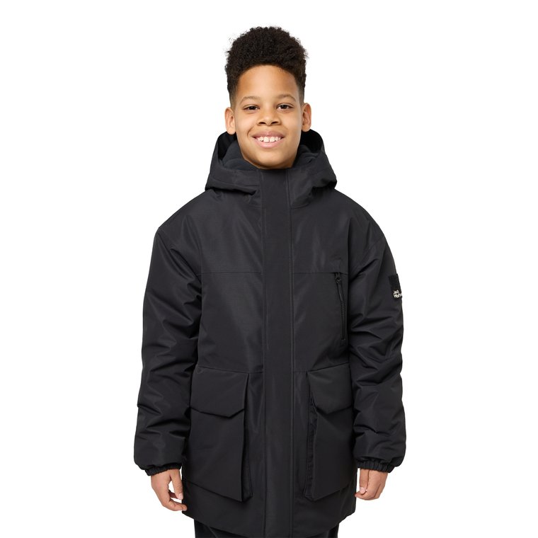 Młodzieżowa parka zimowa Jack Wolfskin TEEN 2L INS PARKA Y granite black - XL