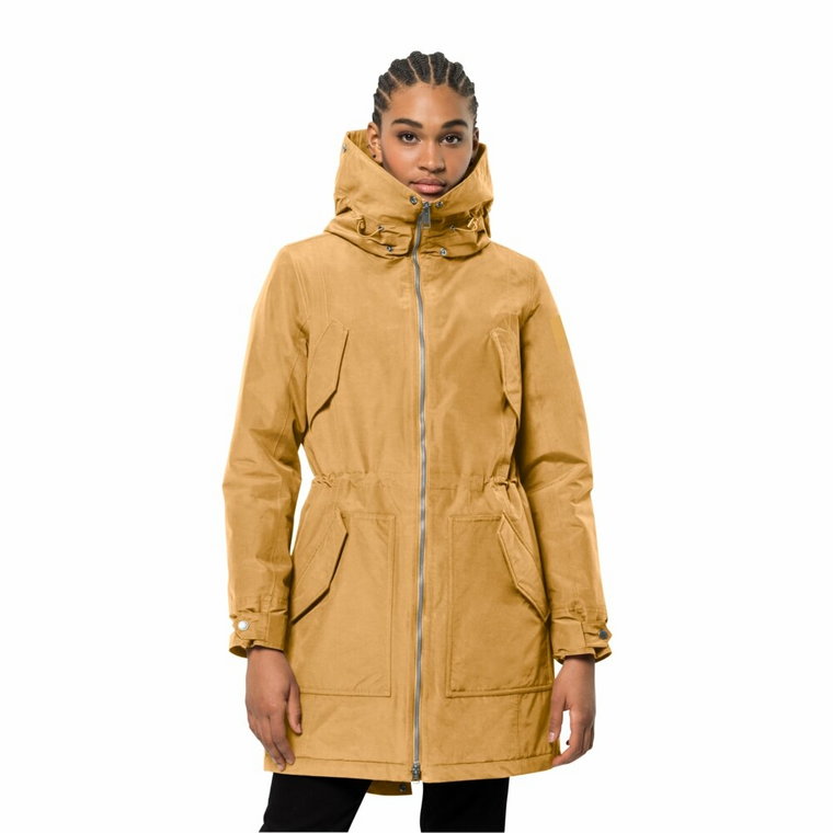 Damska parka Jack Wolfskin ROCKY POINT PARKA amber gold - XS