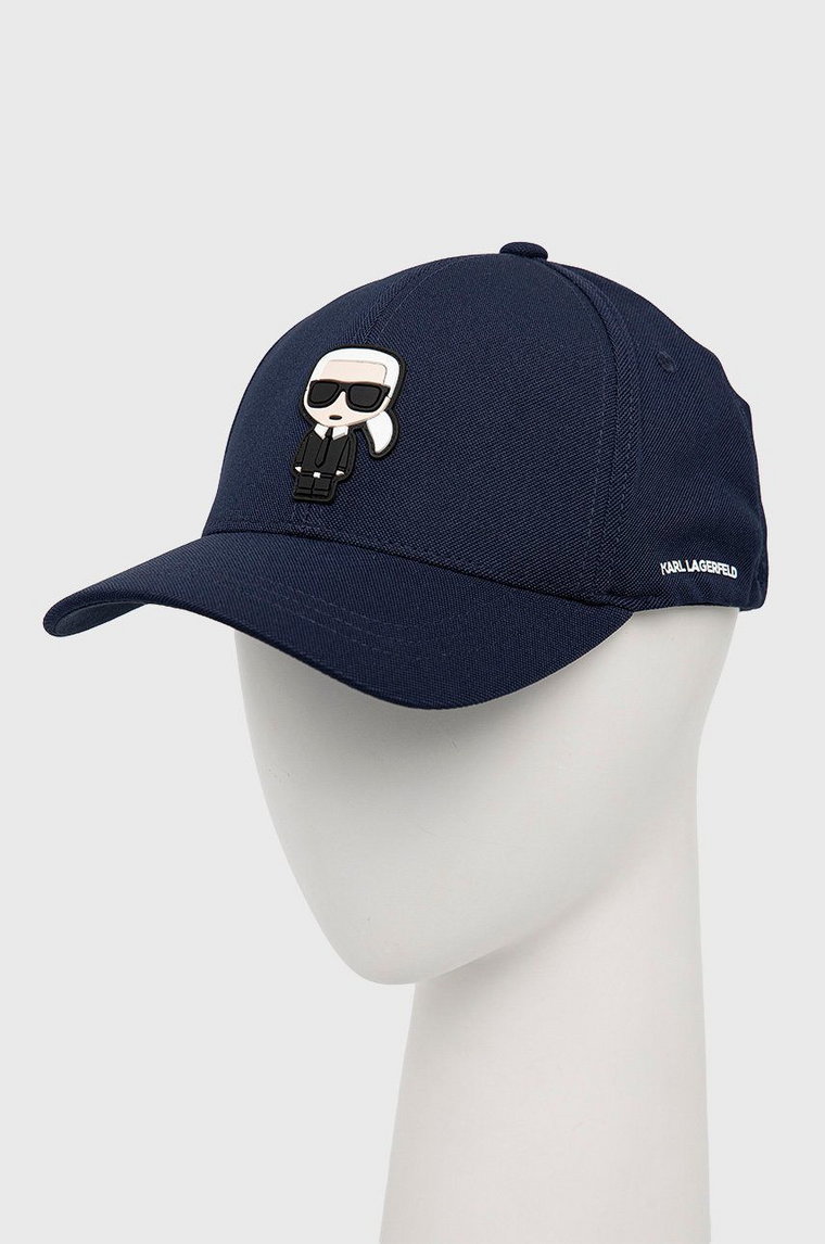 Karl Lagerfeld czapka 500118.805610 kolor granatowy z aplikacją
